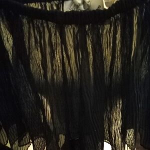 Used,not new,never worn,2pc black sheer crinkled tap pants &sheer lace panties.